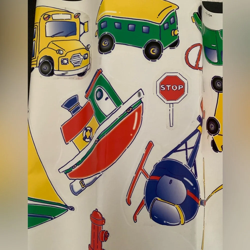 Jumbo Stick-Ups Wall Decor Vehicles Removable Appliques Primary Colors Room Art